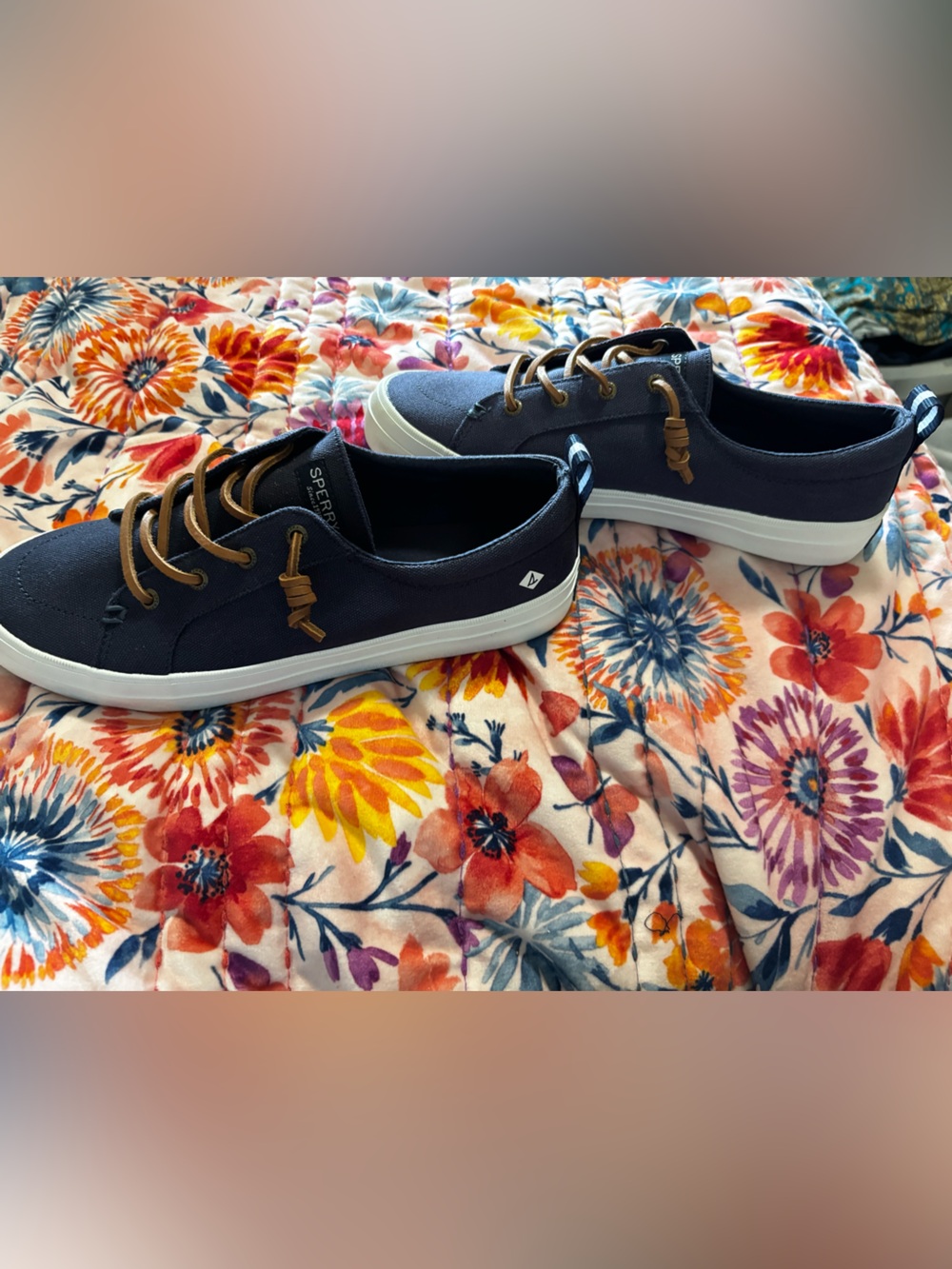 Sperry Crestvibe Navy Canvas Sneakers Women’s 9 👟 - Picture 3 of 6